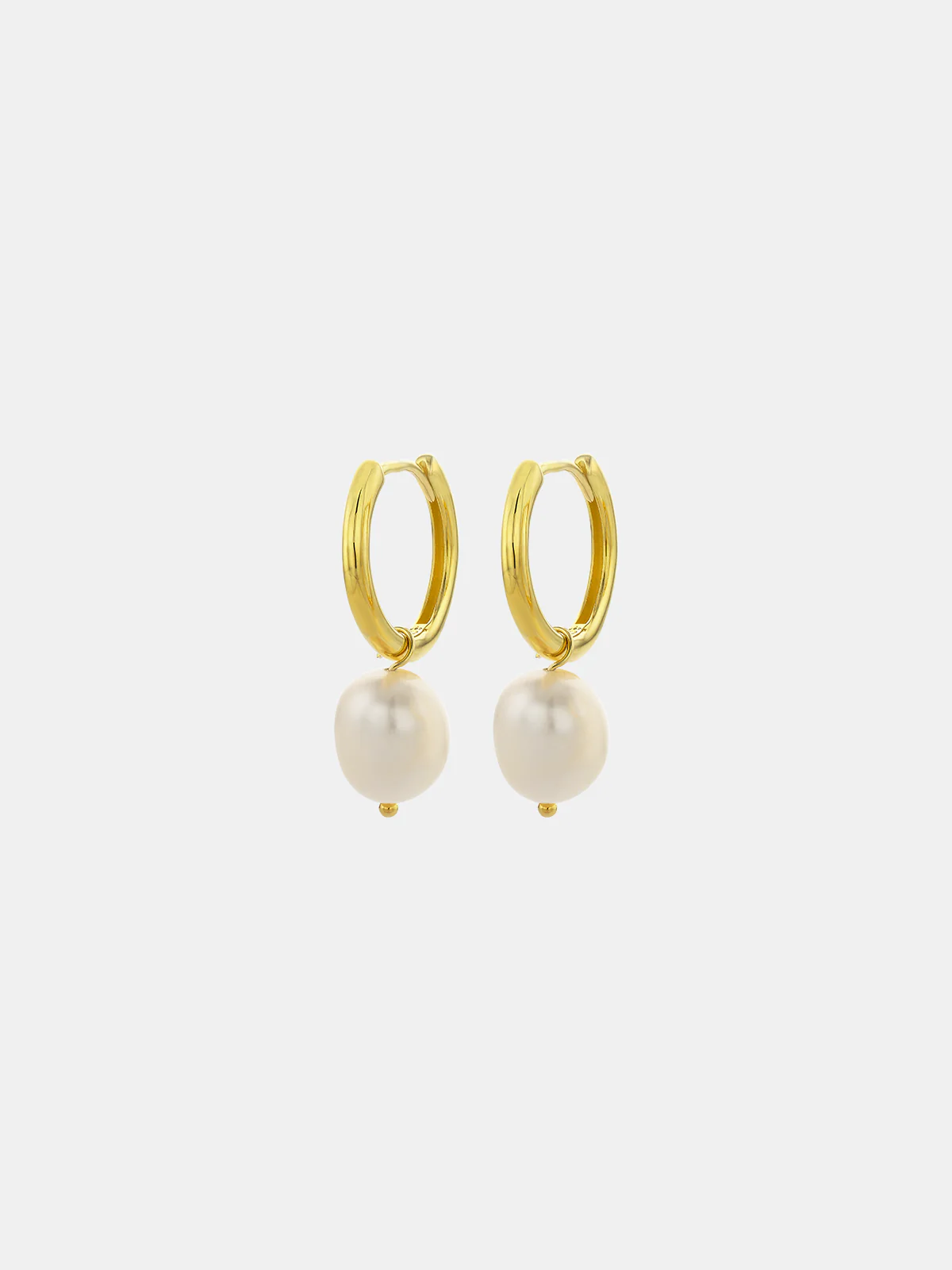 Pearl Hoop Huggies - Image 4
